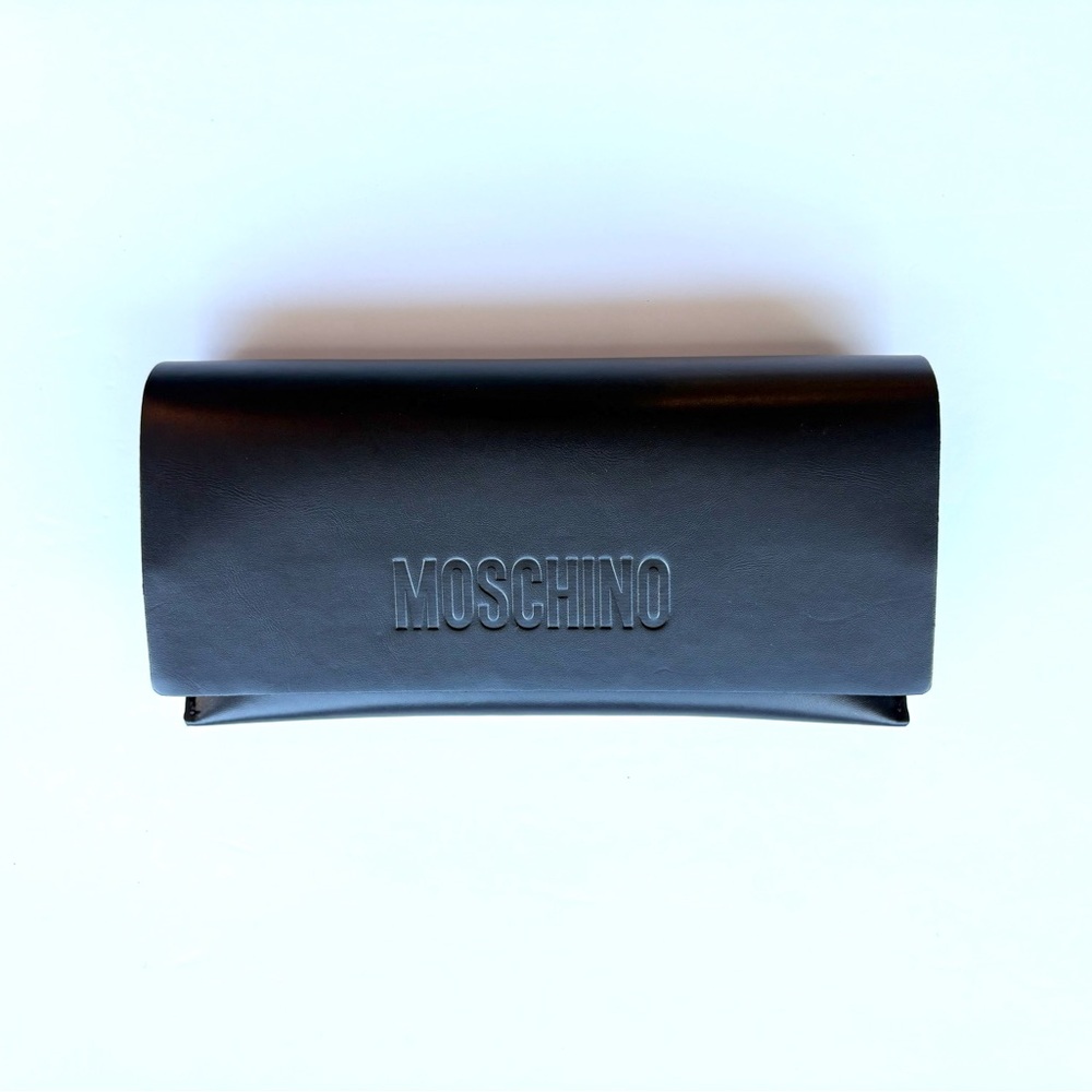 Moschino Leather Magnetic Eyewear Case Black